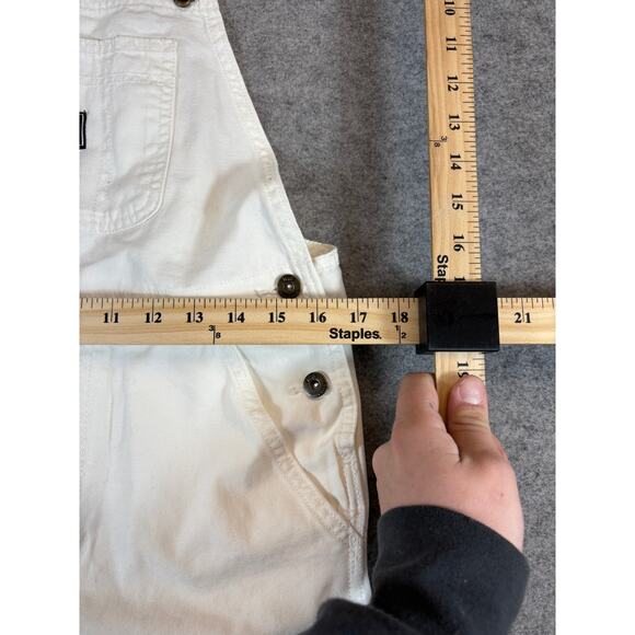 Vans Ground Work Shortalls Overall Womens Large White Romper Utility Outdoor - Picture 3 of 6